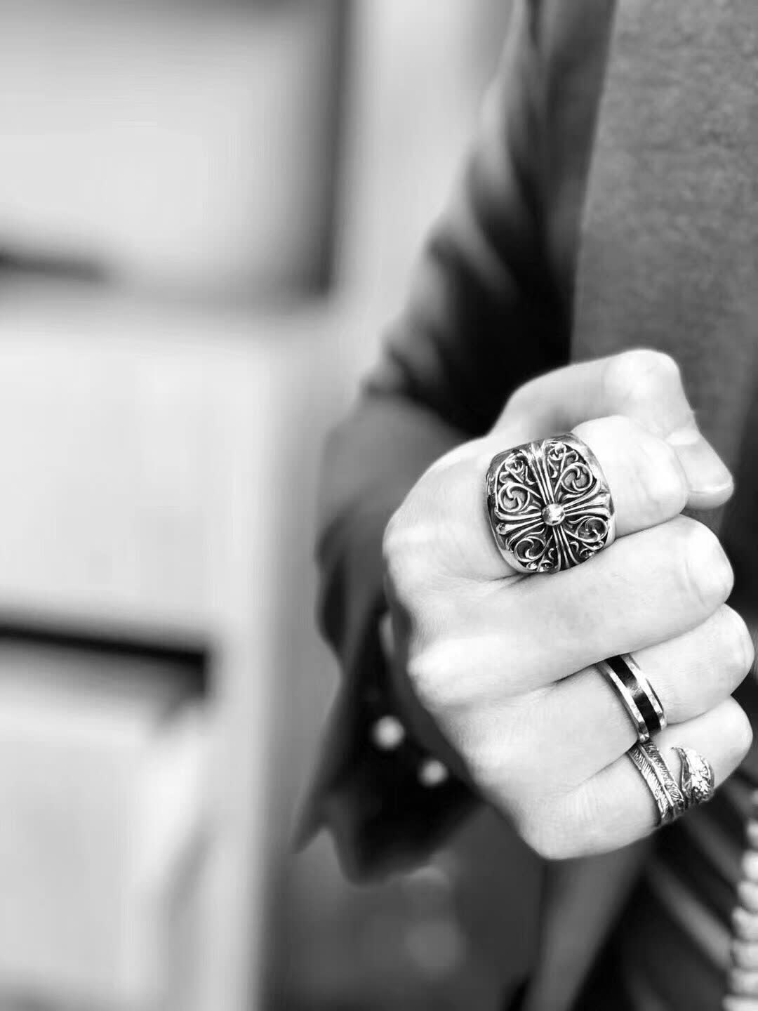 Chrome Hearts Silver Filigree Ring